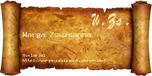 Warga Zsuzsanna névjegykártya